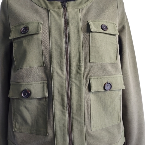 Banana Republic Women's Green Utility ZIP Up Jacket Size X-small - Picture 8 of 10